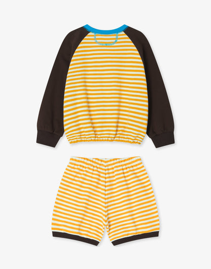 Mini French Terry Stripe Shorts Set