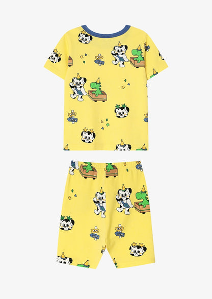 [26S] Cotton Modal All-Over Short Sleeve Slim Fit Loungewear
