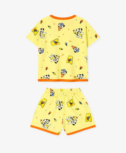 [26S] Cotton Modal All-Over Short Sleeve Loose Fit Loungewear