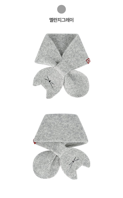 Cozy Polyester Blend Knit Muffler