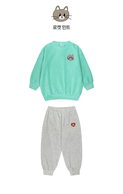 Velour Rib Cozy Two-Tone Set