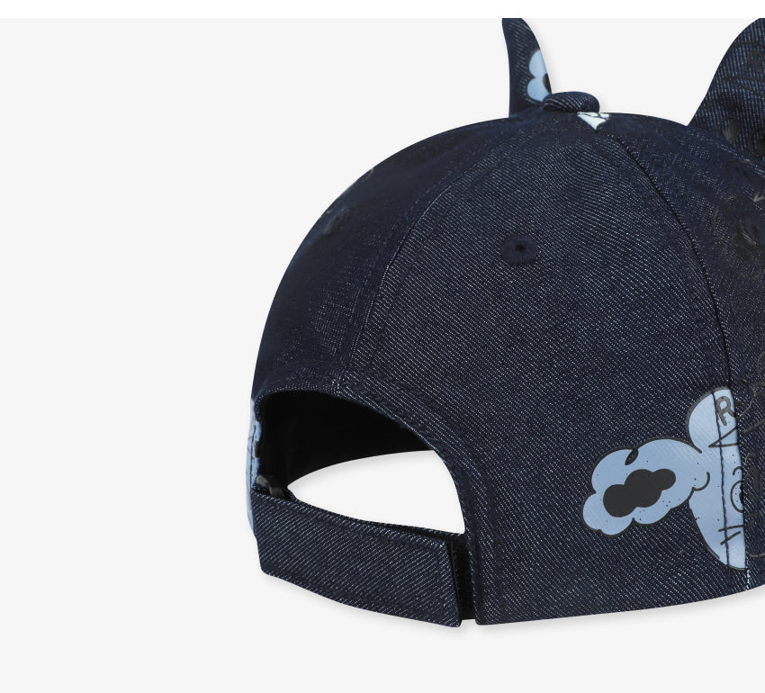 Denim All-Over Earflap Ball Cap