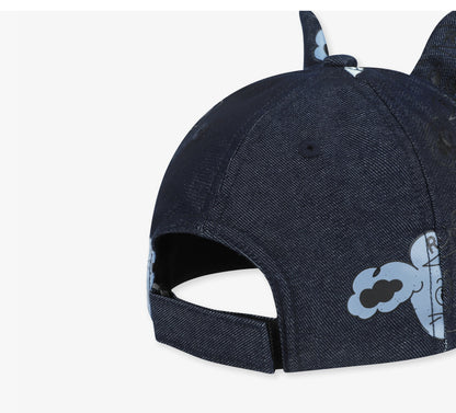 Denim All-Over Earflap Ball Cap