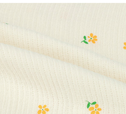 Soft Cotton Ruffle Cardigan Set