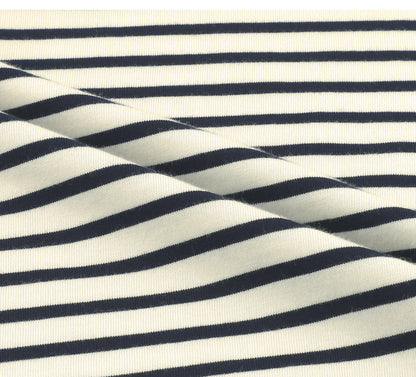 Single Jersey Stripe 3/4 Sleeve T-Shirt