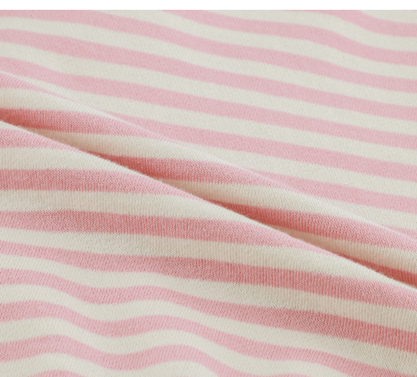 French Terry Half-Zip Stripe Set