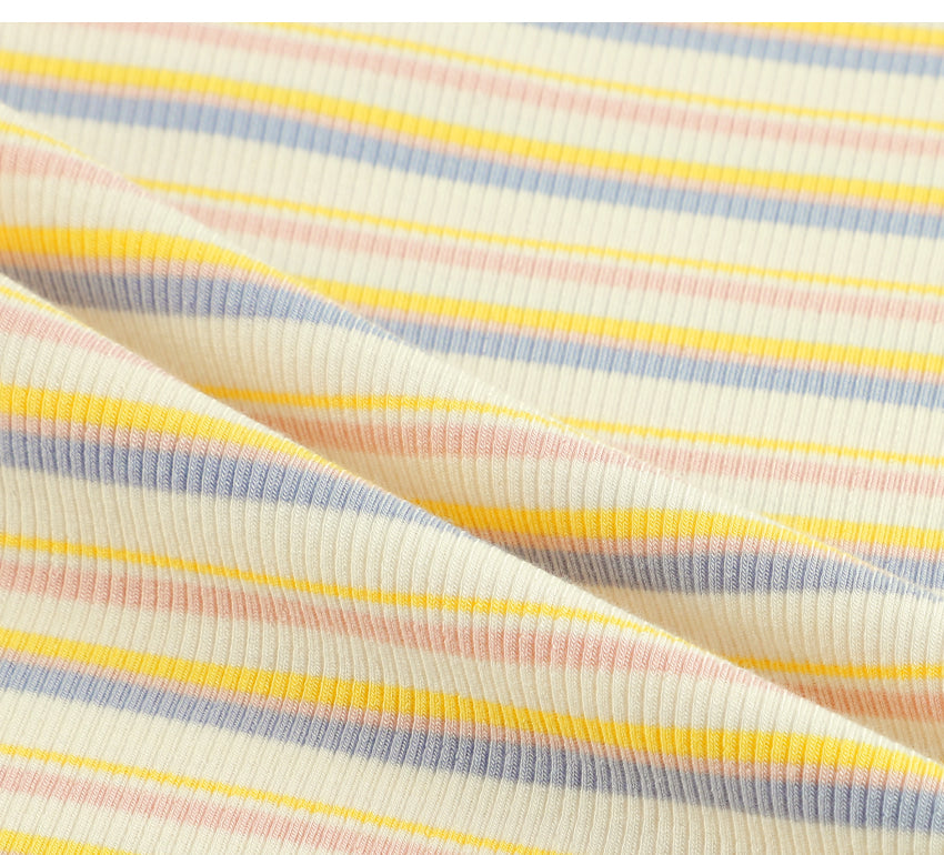Stretch Rib Stripe T-Shirt