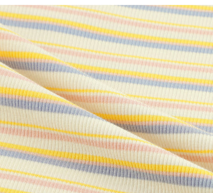 Stretch Rib Stripe T-Shirt