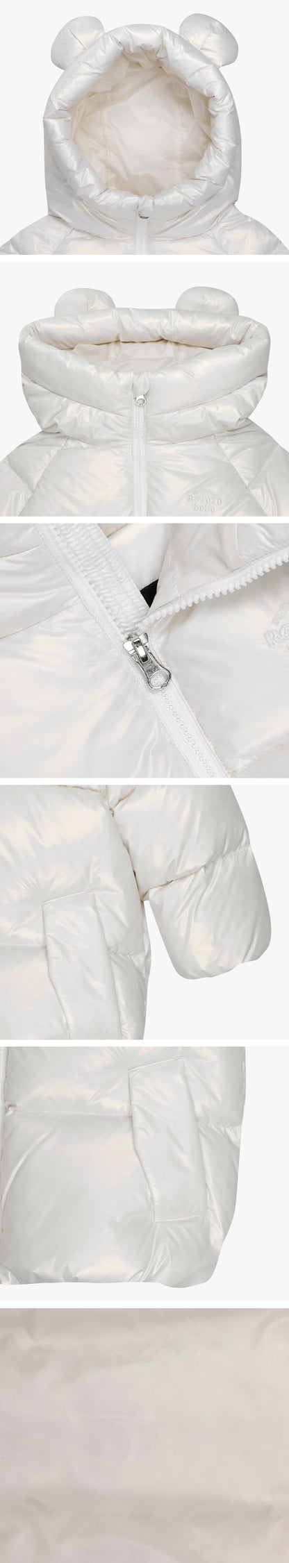 Glossy Polyester Mid-Length Down Jacket