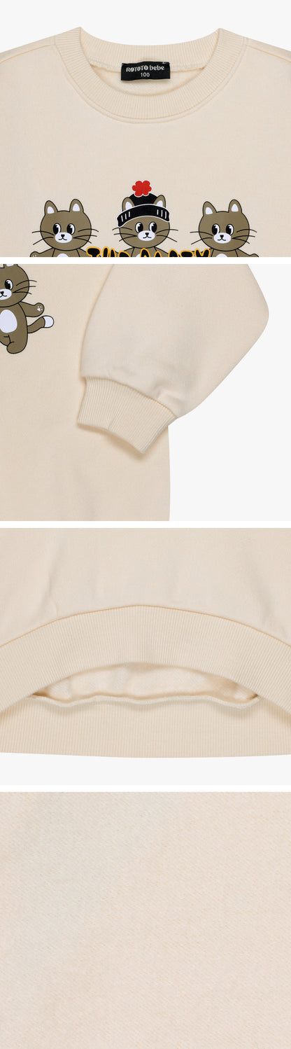 Brushed French Terry Point Detail Sweatshirt