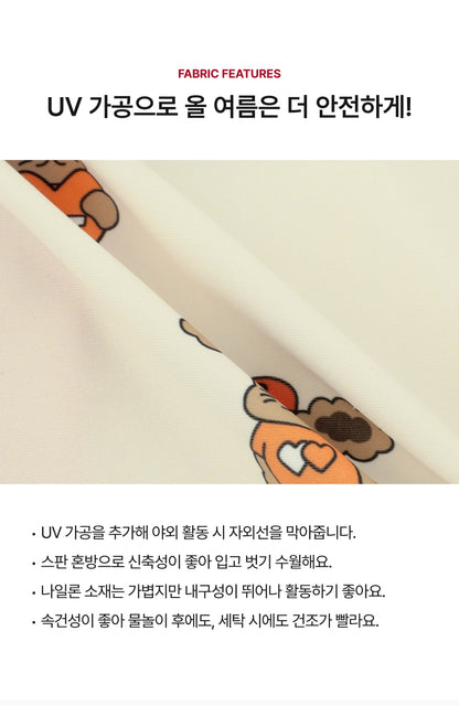 [26S] All-Over Rashguard Hat Set
