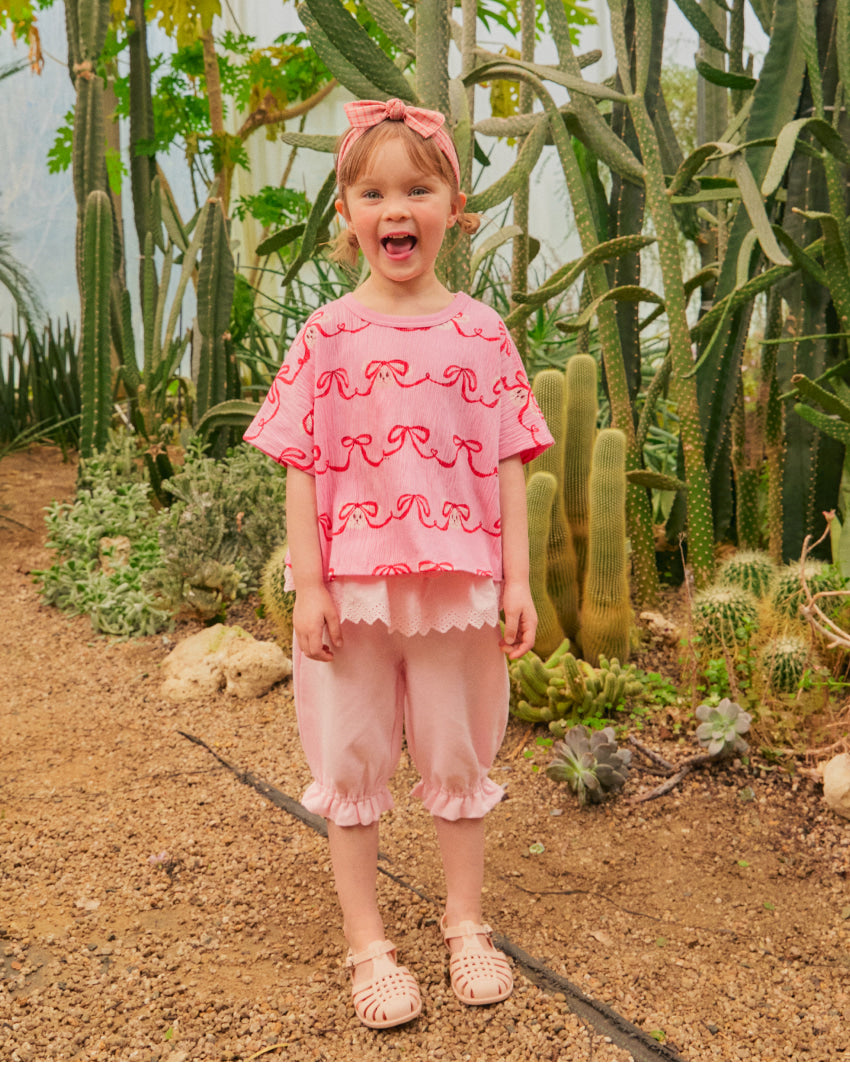 [26S] Crinkle All-Over Crop T-Shirt