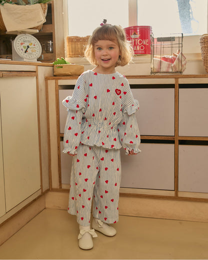 Crepe Heart Ruffle Set