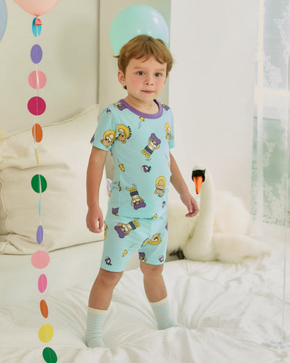 [26S] Cotton Modal All-Over Short Sleeve Slim Fit Loungewear