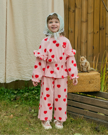 Crepe Heart Ruffle Set