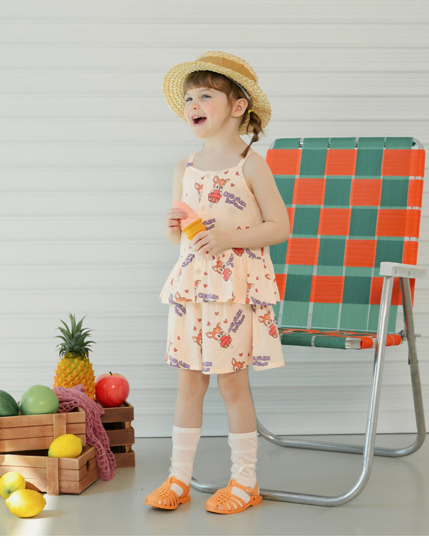 [26S] Woven Strap Top Set