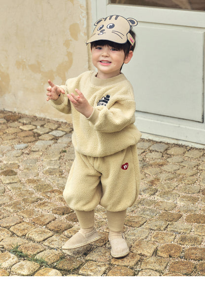Boa Fleece Knit Ribbed Set