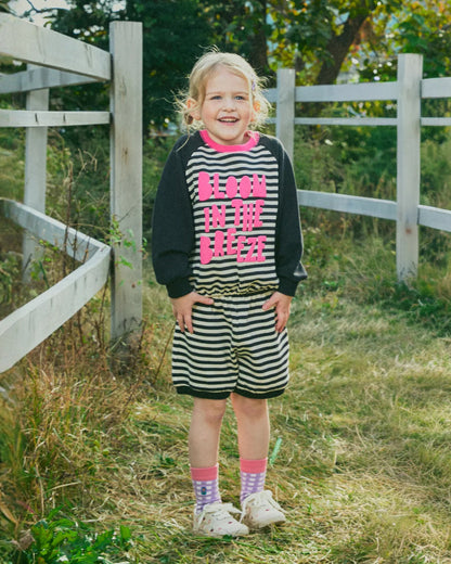 Mini French Terry Stripe Shorts Set