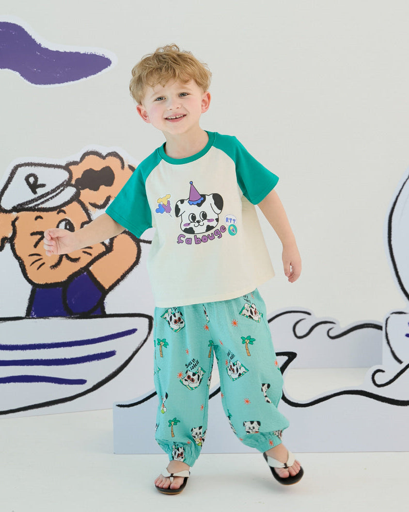 [26S] All-Over Seersucker Relaxed Pants
