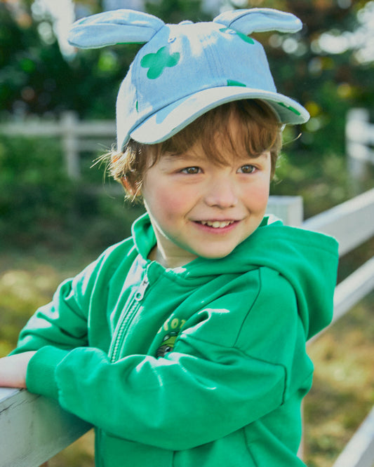 Denim All-Over Earflap Ball Cap