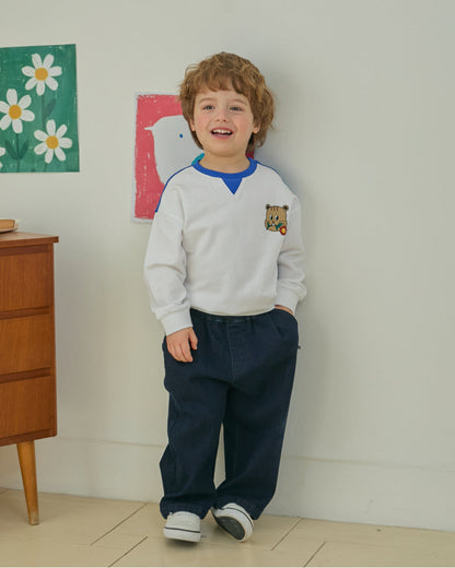 Mini French Terry Color-Block Sweatshirt