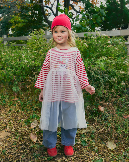 Tulle Layered Ruffle Dress