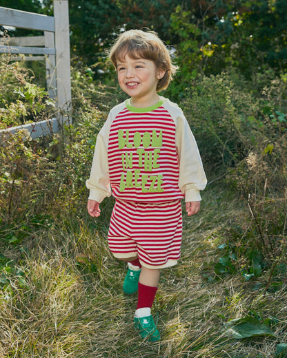 Mini French Terry Stripe Shorts Set