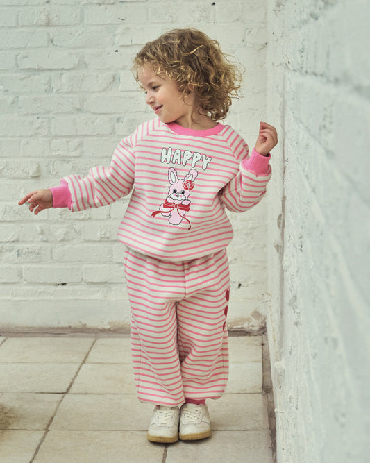 Brushed French Terry Stripe Raglan Set