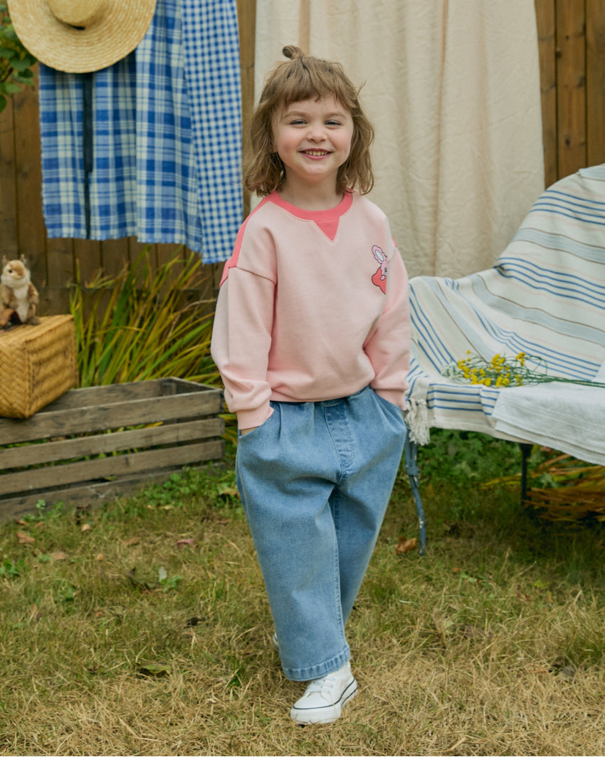 Mini French Terry Color-Block Sweatshirt