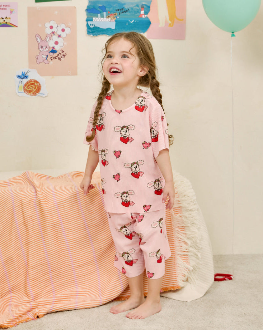 [26S] Crinkle All-Over Loungewear