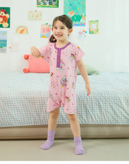[26S] Cotton Modal All-Over Loose Fit Short Sleeve Suit