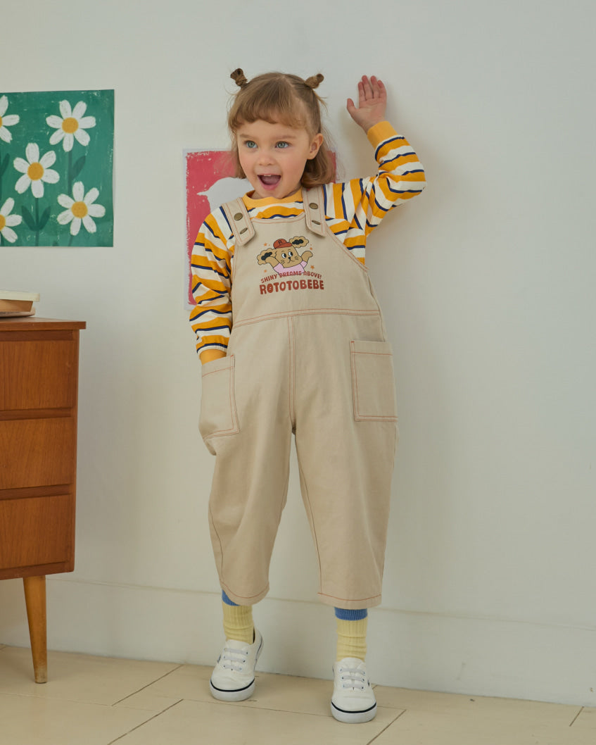 Woven Balloon Point Overalls