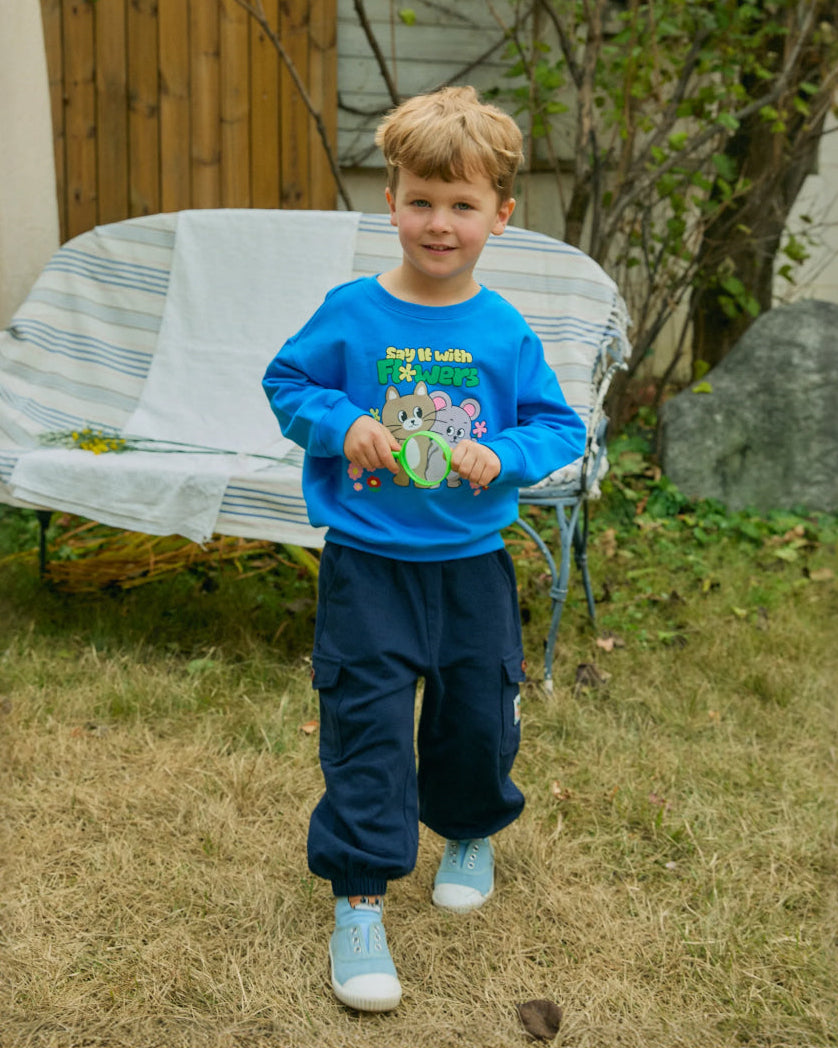 Mini French Terry Cargo Jogger Pants