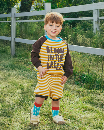 Mini French Terry Stripe Shorts Set