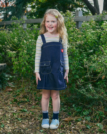 Denim Pocket Overall Dress
