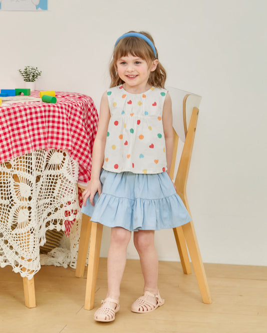 [26S] Cotton Shirring Skirt