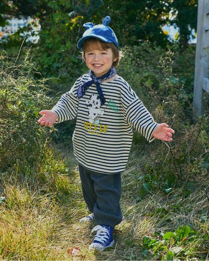 Single Jersey Stripe 3/4 Sleeve T-Shirt