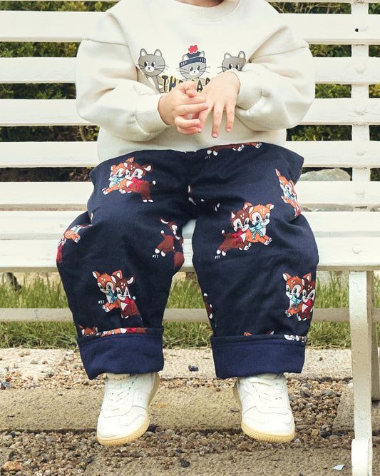 Woven Digital Print Padded Pants