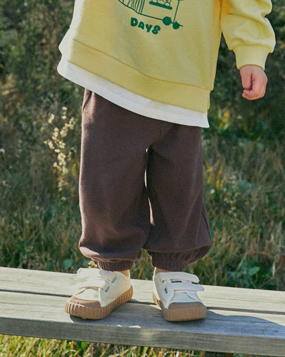 Waffle Button Point Jogger Pants