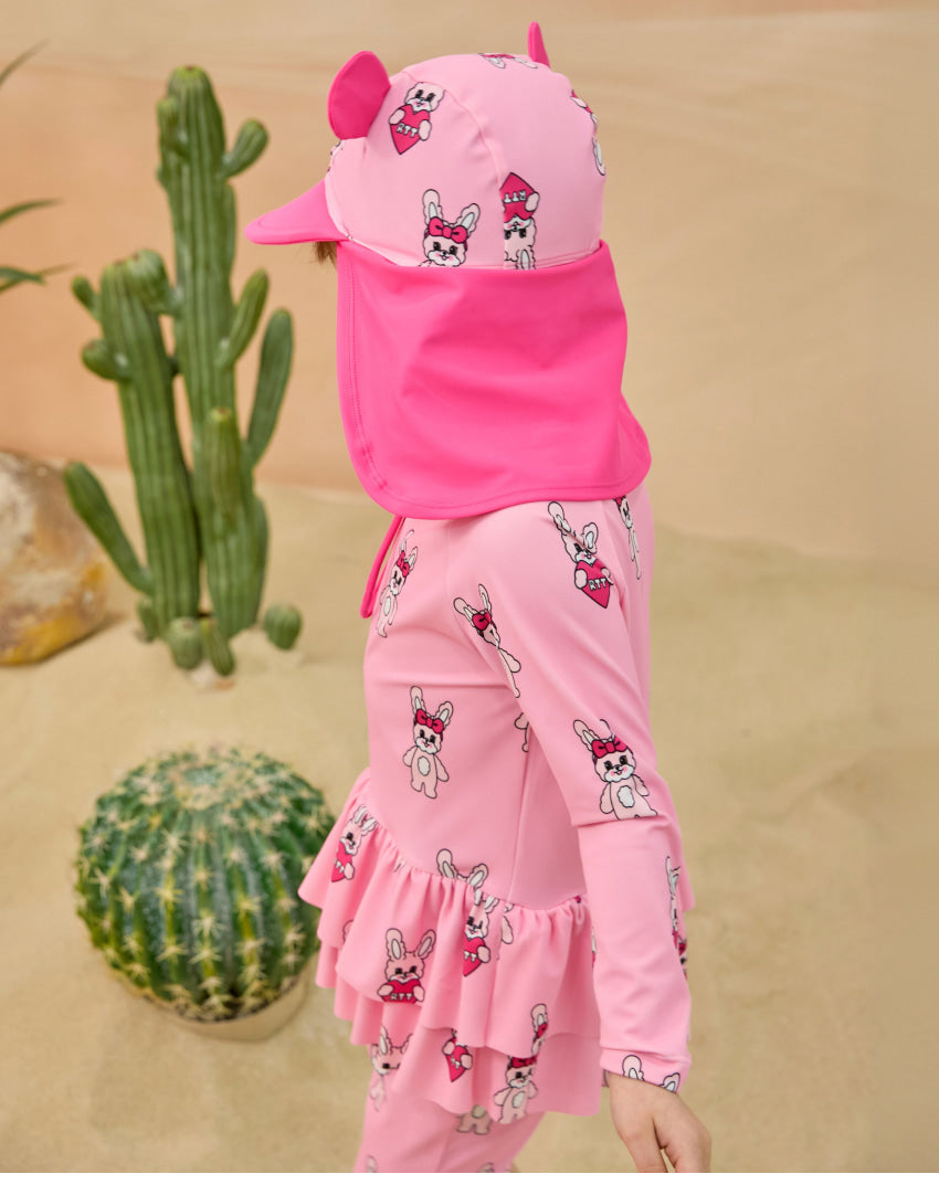 [26S] All-Over Skirt Rashguard Hat Set