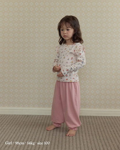 [26F] Flower Frill Loungewear