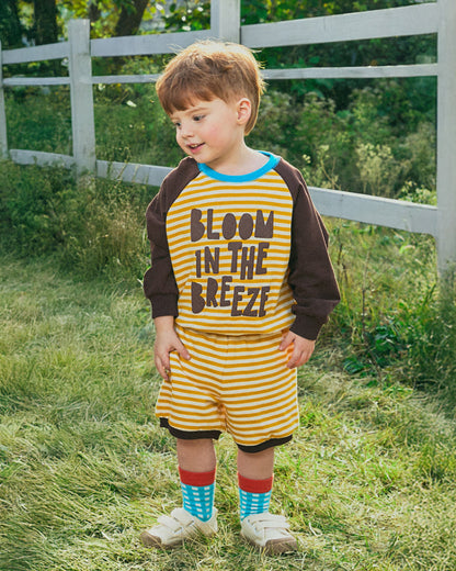 Mini French Terry Stripe Shorts Set