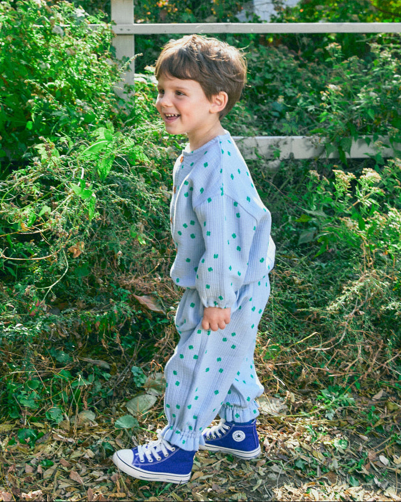 Soft Cotton Ruffle Cardigan Set