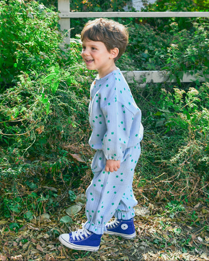 Soft Cotton Ruffle Cardigan Set