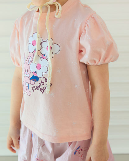 [26S] Single Jersey Puff Sleeve T-Shirt