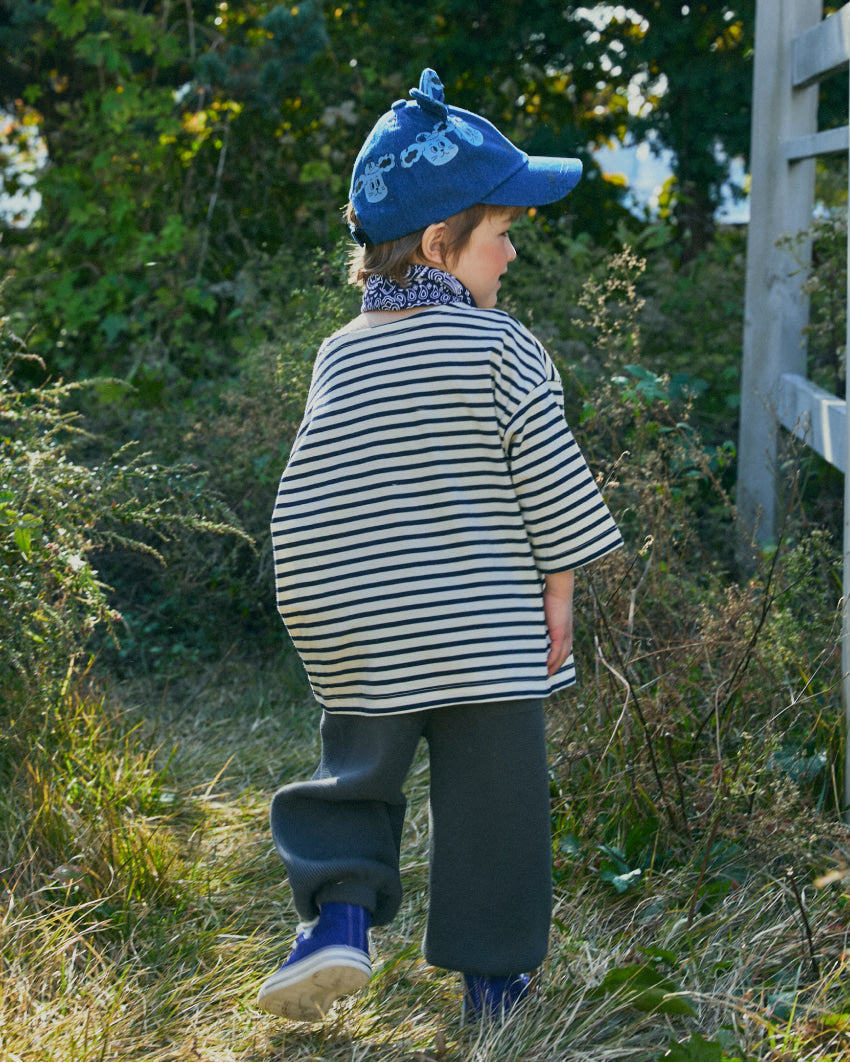 Single Jersey Stripe 3/4 Sleeve T-Shirt