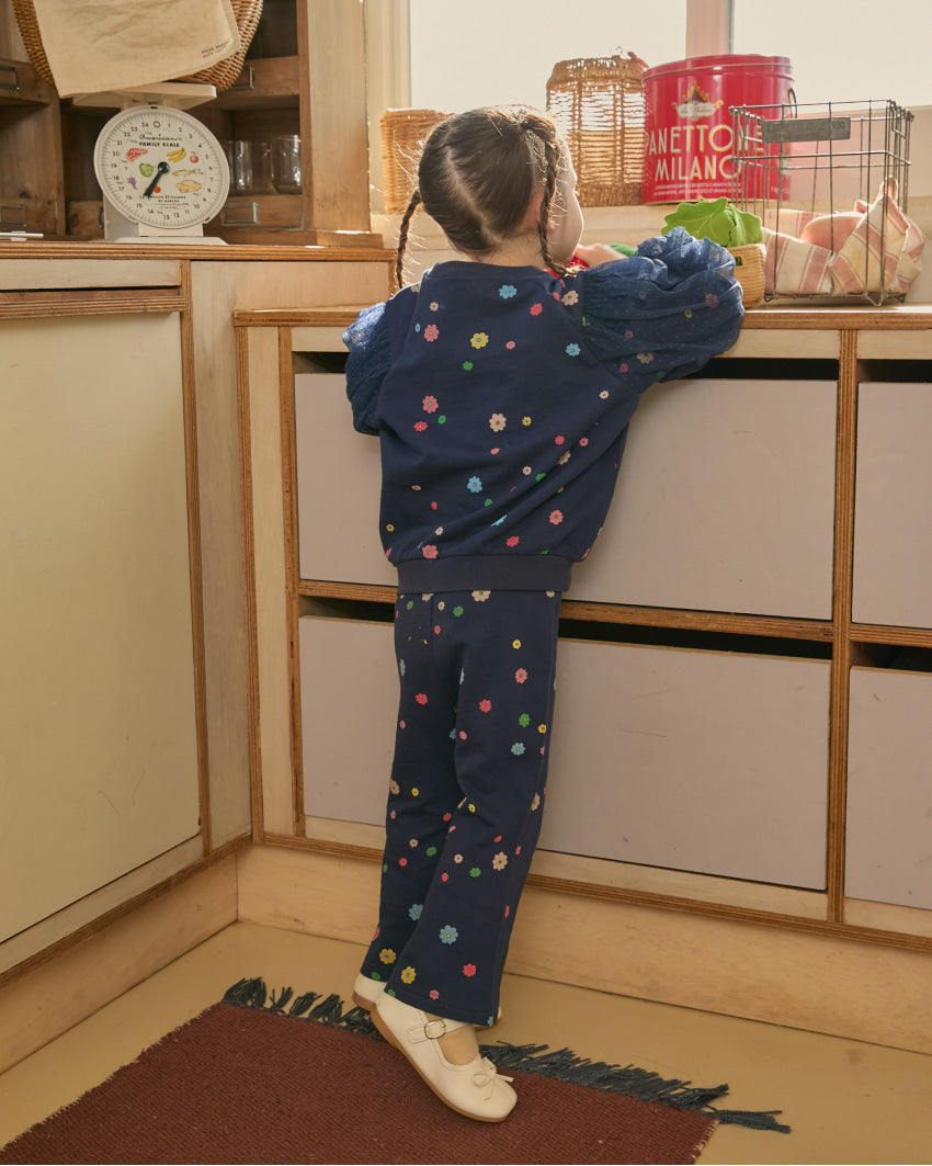 Mini French Terry All-Over Flower Set