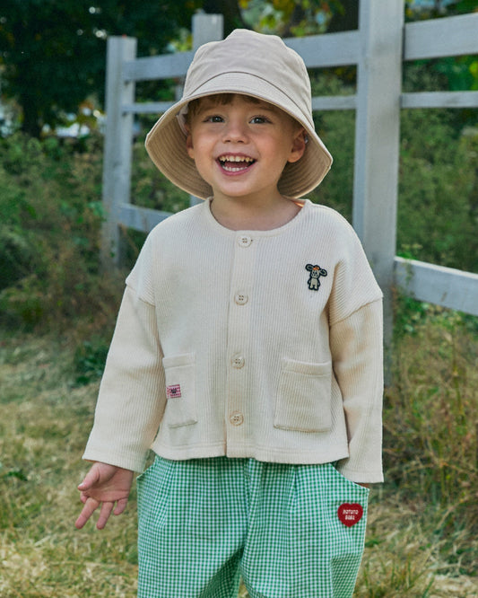 Rib Solid Cardigan