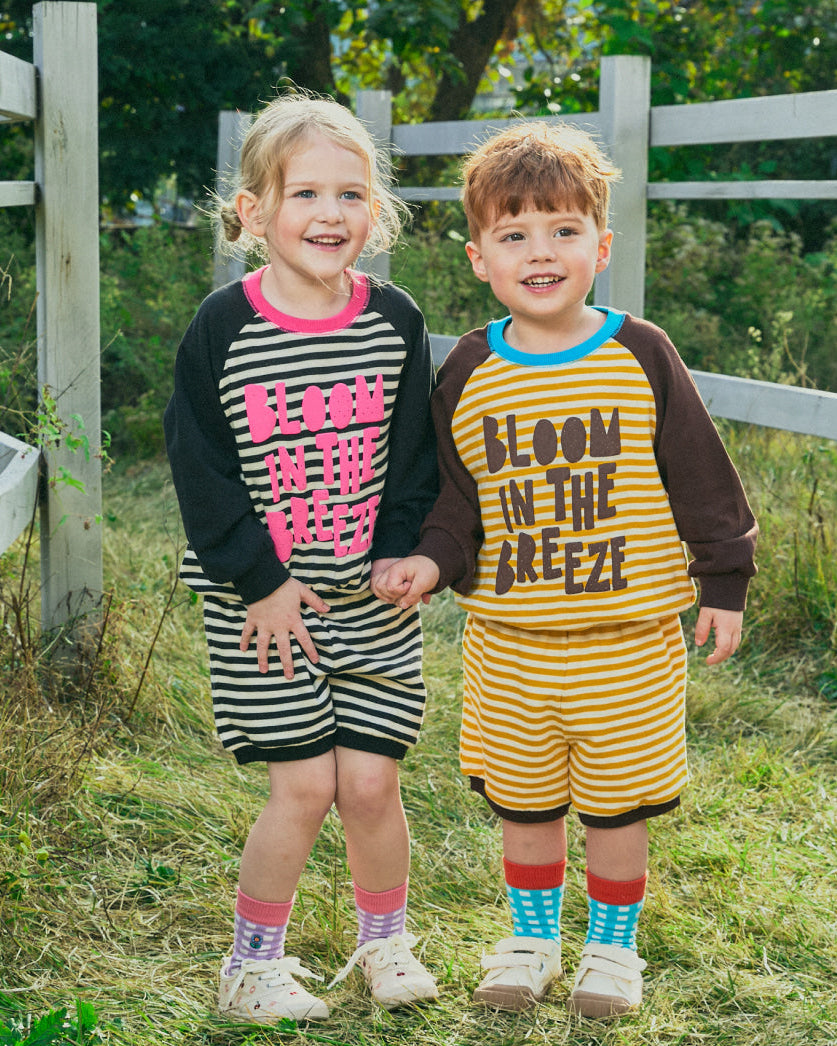 Mini French Terry Stripe Shorts Set