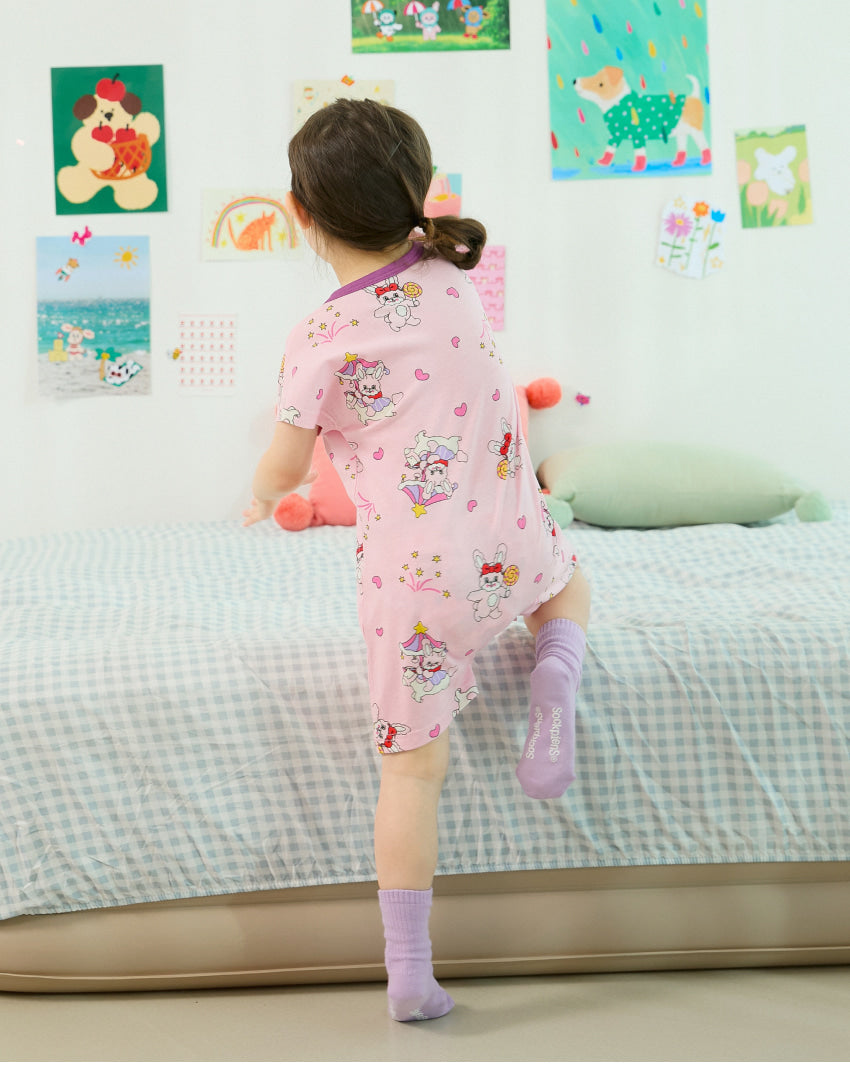 [26S] Cotton Modal All-Over Loose Fit Short Sleeve Suit